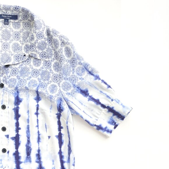 Peter Som for Design Nation Shibori & Tie Dye Belted Shirt Dress - Picture 8 of 16